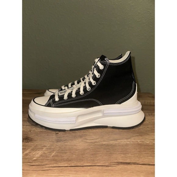 Converse Run Star Legacy CX High Mens 8.5 Black White Canvas Sneakers Boots - Picture 5 of 9